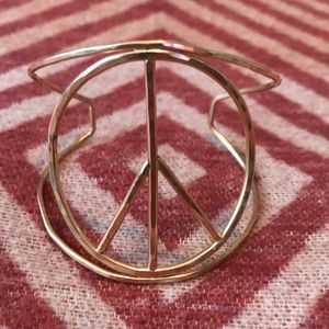 Peace Sign Gold Fill cuff